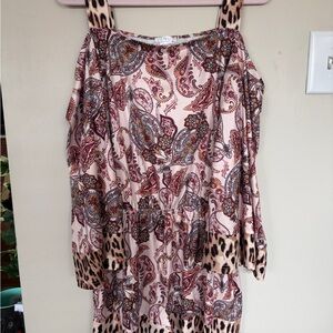 Venus Paisley and Leopard Print Dress shirt